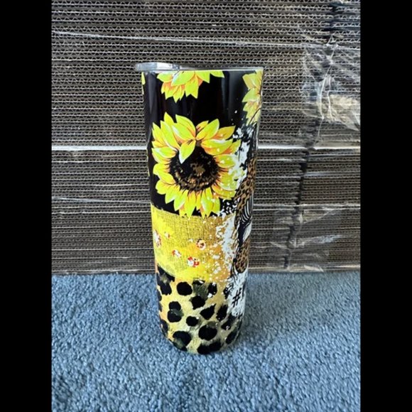 #MomLife Insulated Sunflower Tumbler Travel Mug - Picture 4 of 4